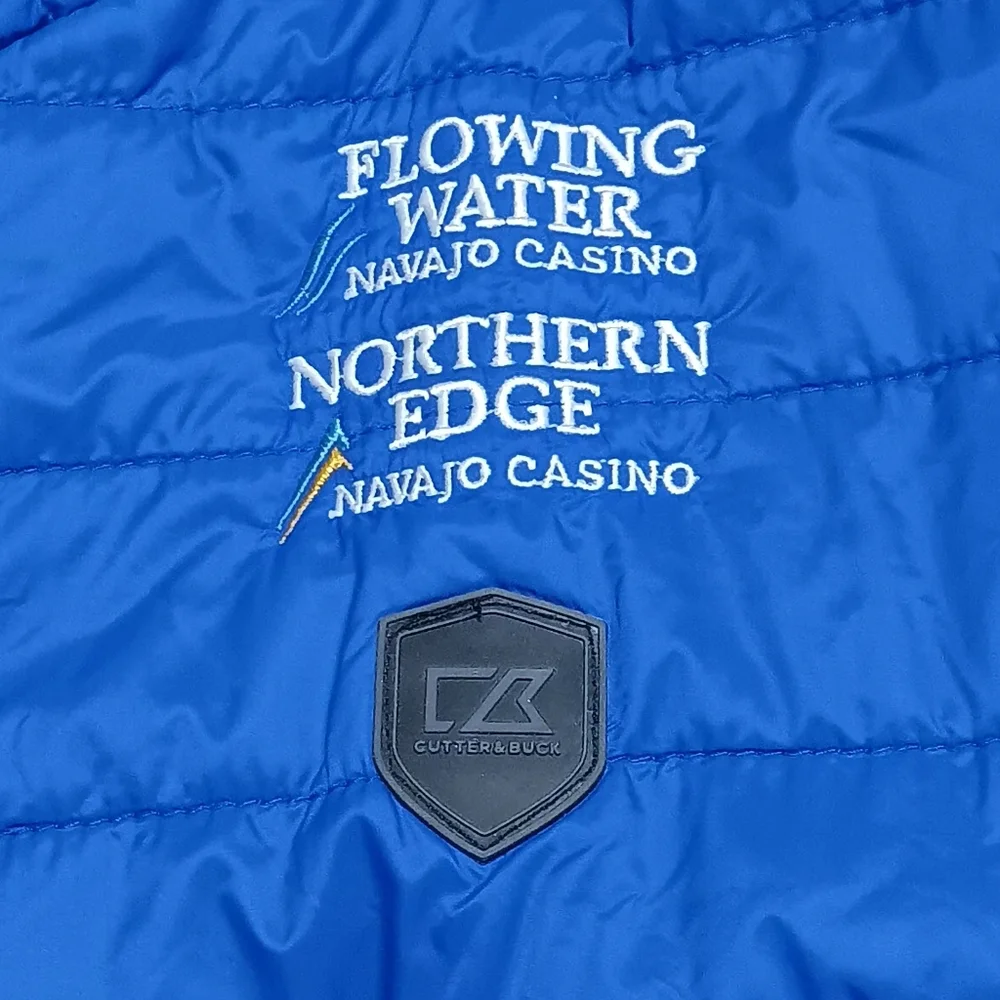 Cutter & Buck Weathertec Insulation Primaloft UPF Hood Men Blue Performance SzXL